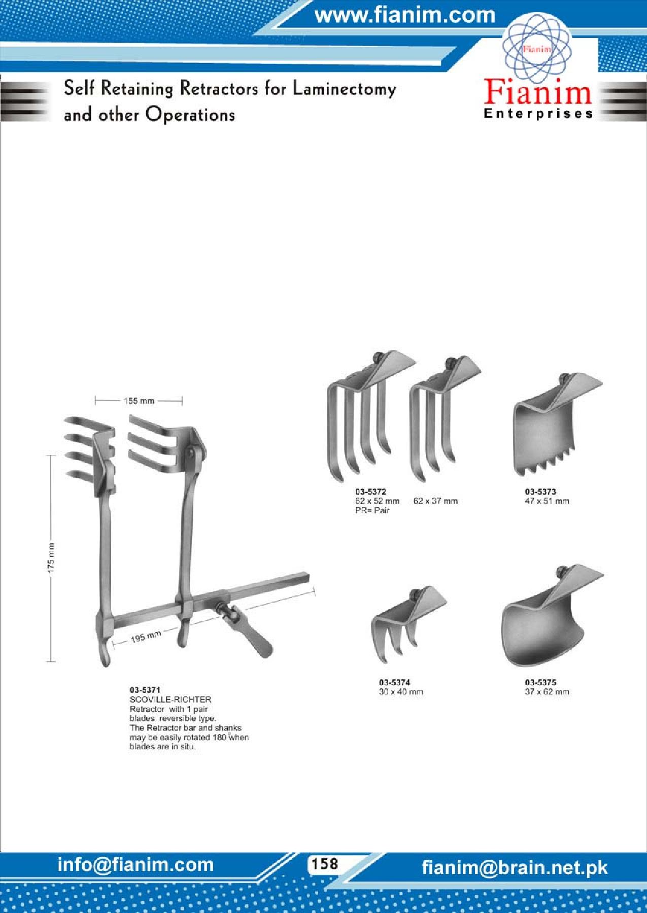 Hooks, Retractors, Spatulas, Spreaders, Abdominal Retractors