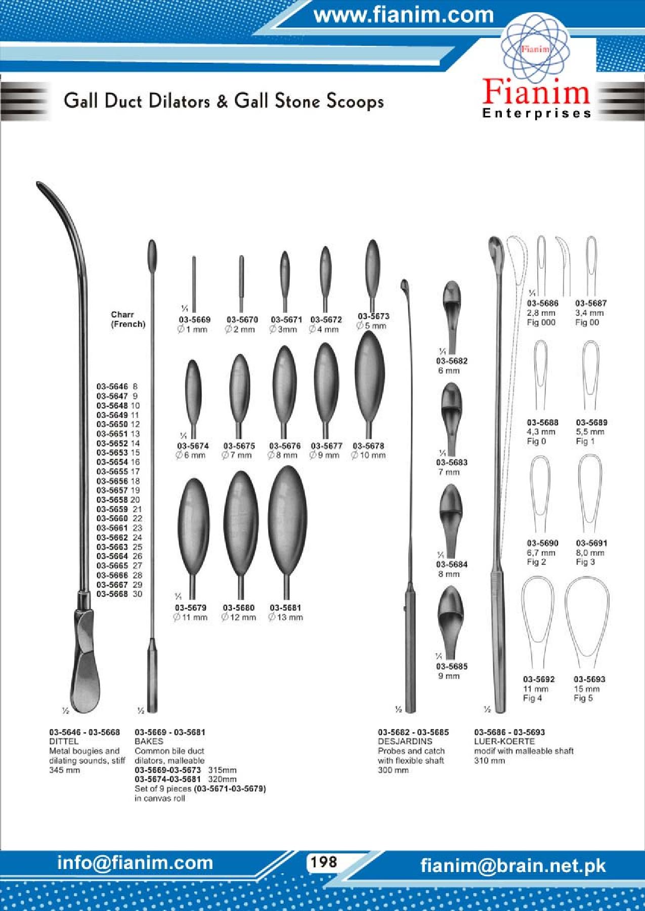 Gall Duct Forceps / Probes / Scissors / Kidney Forceps , Urinary Instrument , Trocars
