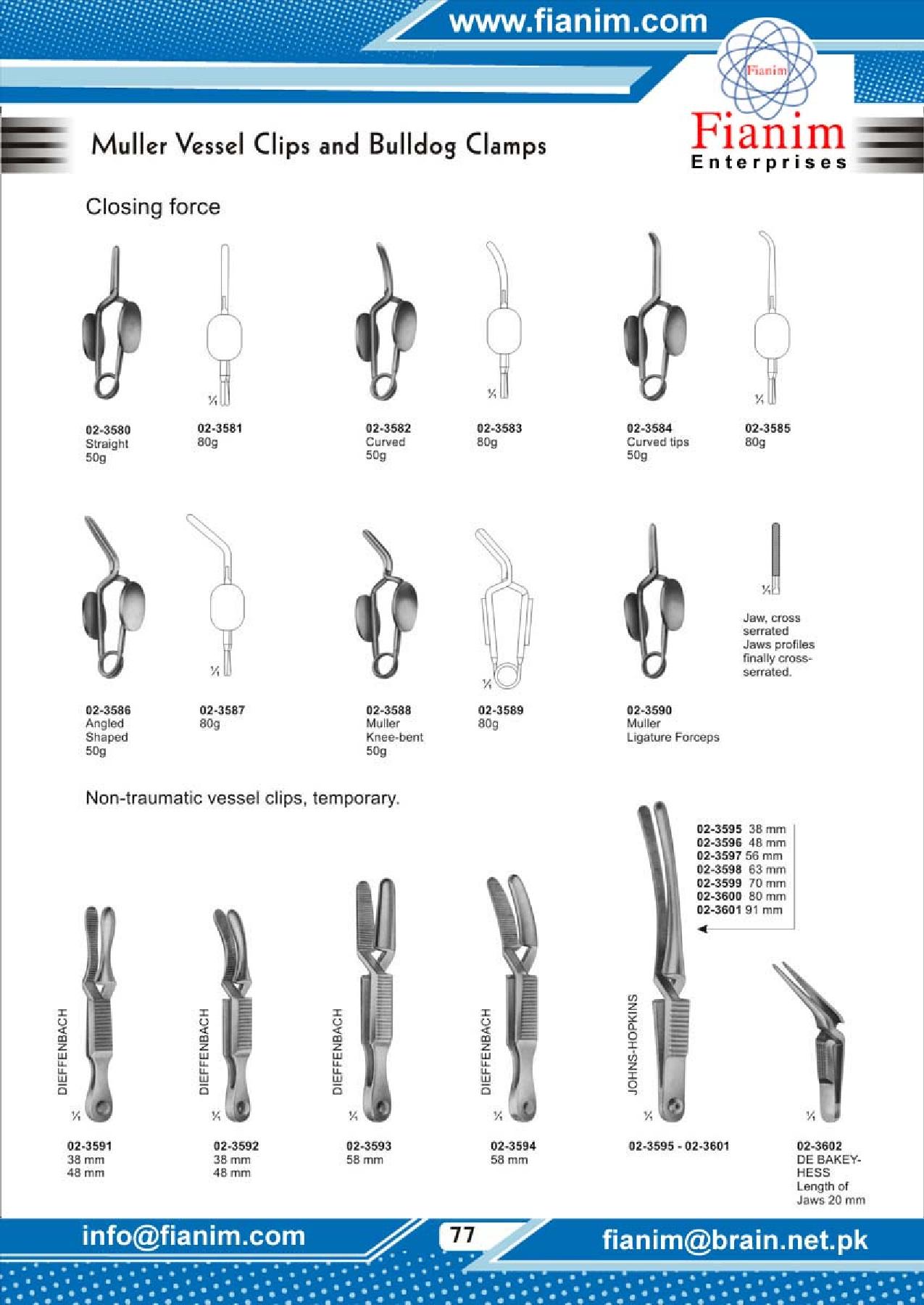 Forceps, Clamps